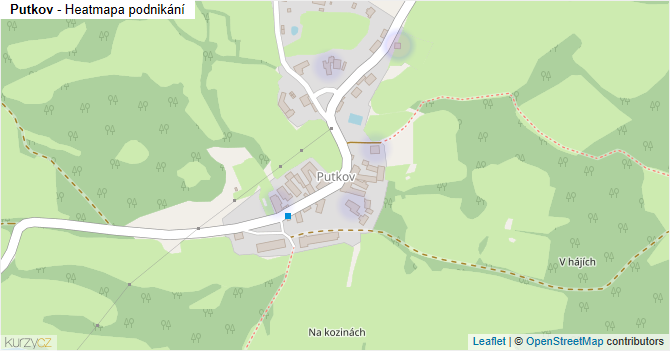 Putkov - mapa podnikání