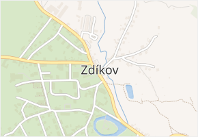 Sever v obci Zdíkov - mapa ulice
