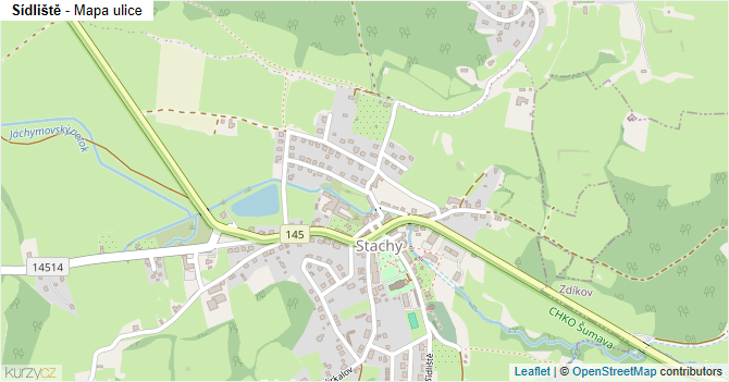 Sídliště - mapa ulice
