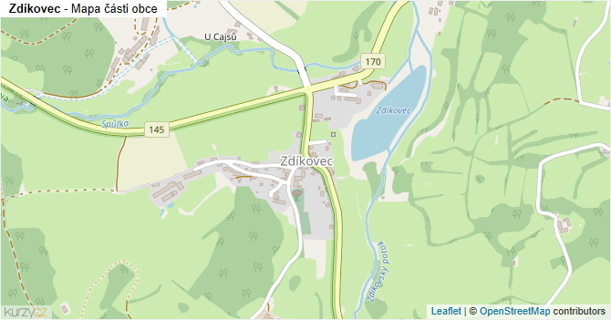 Zdíkovec - mapa části obce