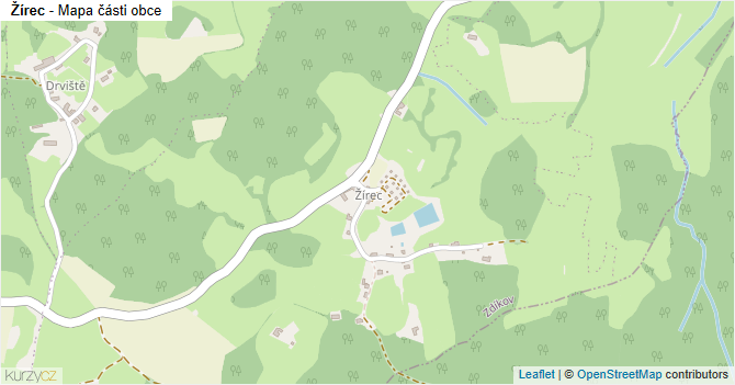 Žírec - mapa části obce