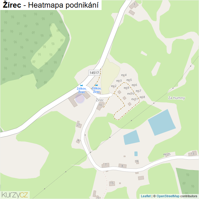 Mapa Žírec - Firmy v části obce.