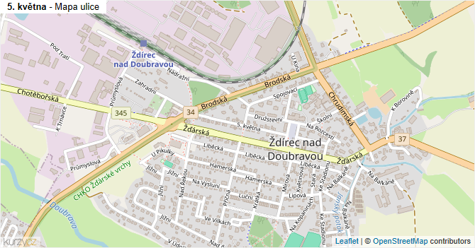 5. května - mapa ulice