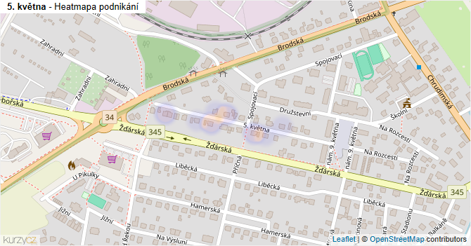 5. května - mapa podnikání