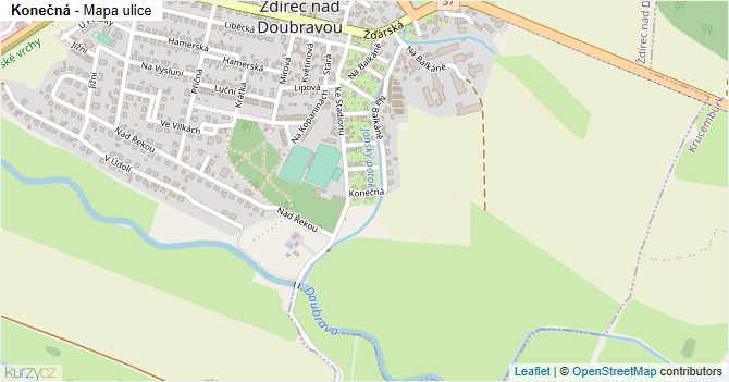 Konečná - mapa ulice