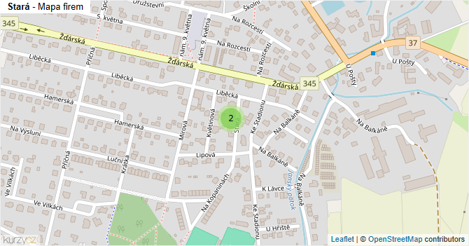 Stará - mapa firem