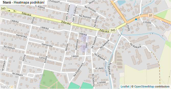 Stará - mapa podnikání