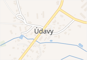 Údavy v obci Ždírec nad Doubravou - mapa části obce