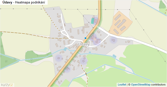 Údavy - mapa podnikání