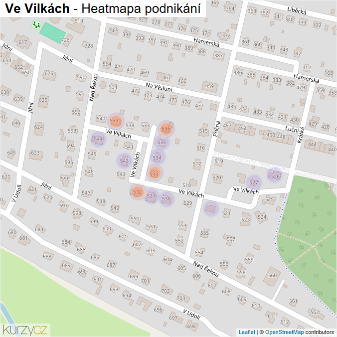 Mapa Ve Vilkách - Firmy v ulici.