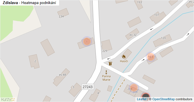 Zdislava - mapa podnikání