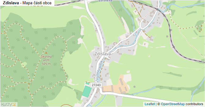 Zdislava - mapa části obce