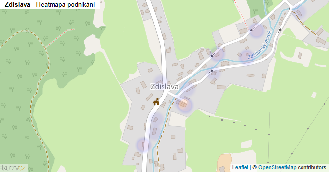 Zdislava - mapa podnikání
