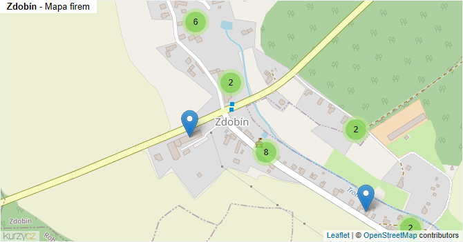 Zdobín - mapa firem