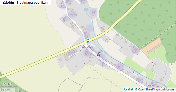 Zdobín - mapa podnikání