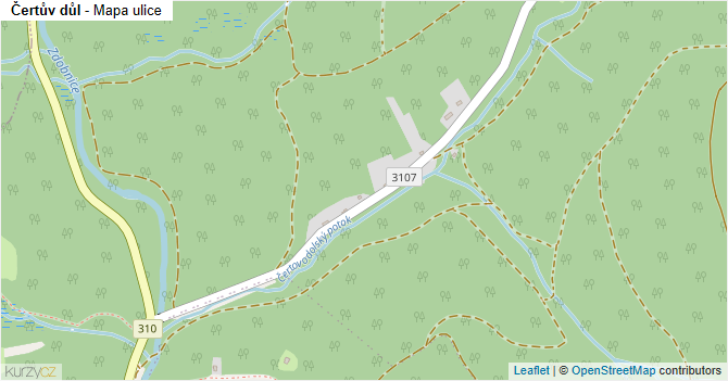 Čertův důl - mapa ulice