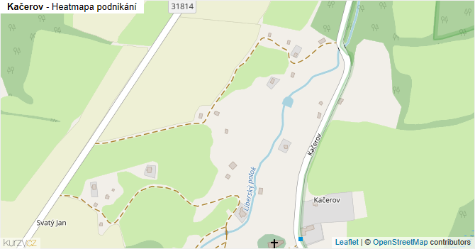 Kačerov - mapa podnikání