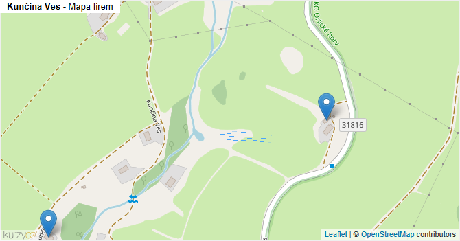Kunčina Ves - mapa firem