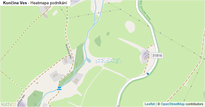 Kunčina Ves - mapa podnikání
