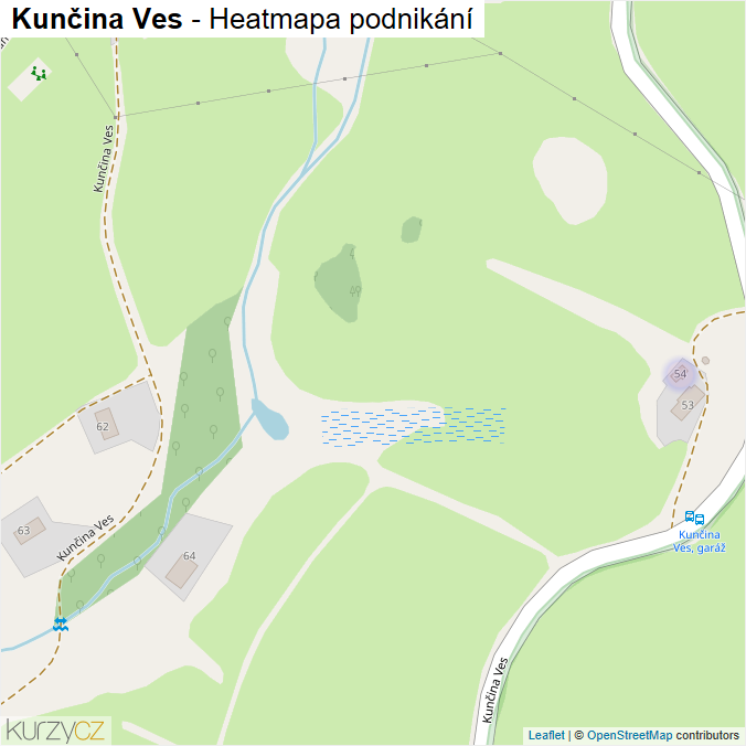 Mapa Kunčina Ves - Firmy v ulici.