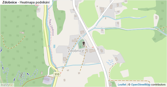 Zdobnice - mapa podnikání