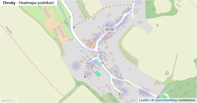 Divoky - mapa podnikání