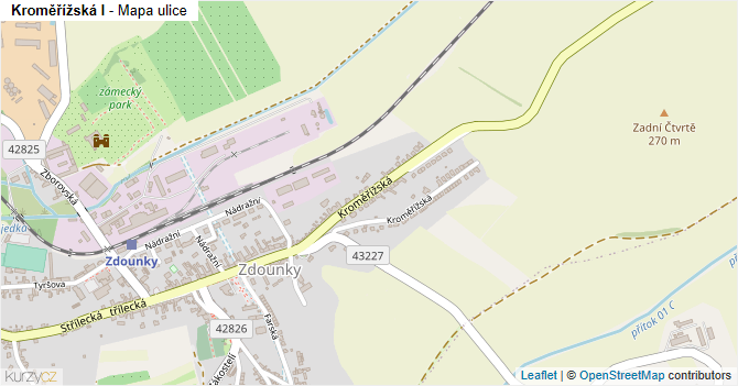 Kroměřížská I - mapa ulice