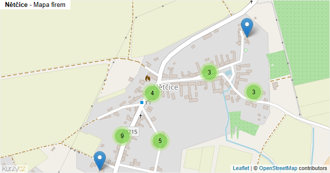 Nětčice - mapa firem