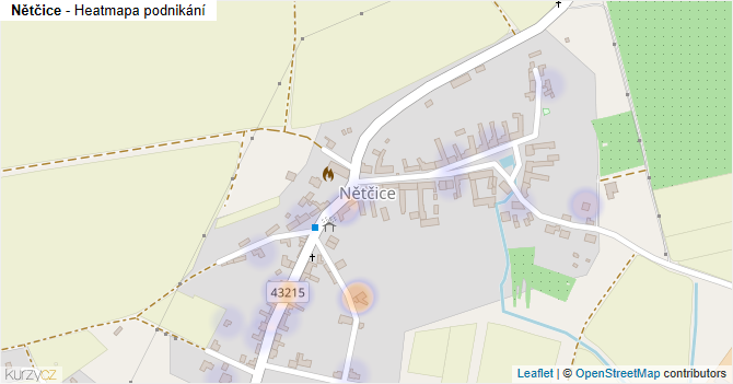 Nětčice - mapa podnikání