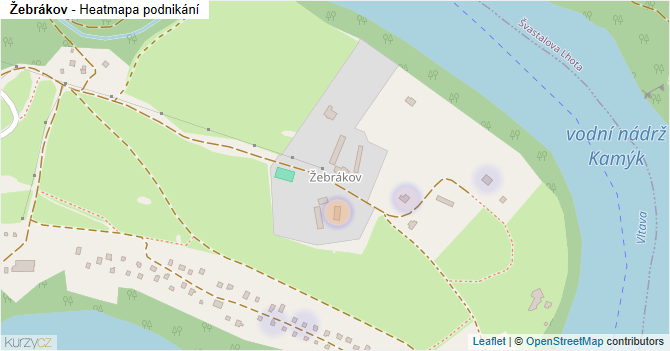 Žebrákov - mapa podnikání