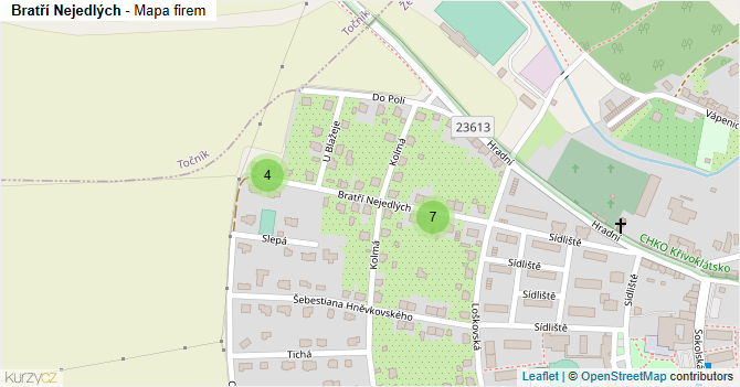 Bratří Nejedlých - mapa firem