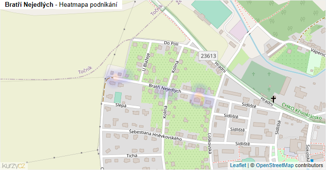Bratří Nejedlých - mapa podnikání