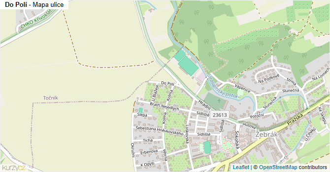 Do Polí - mapa ulice