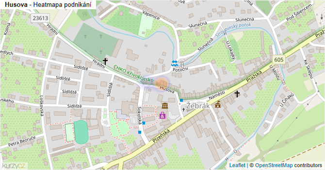 Husova - mapa podnikání
