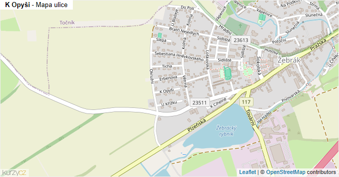 K Opyši - mapa ulice