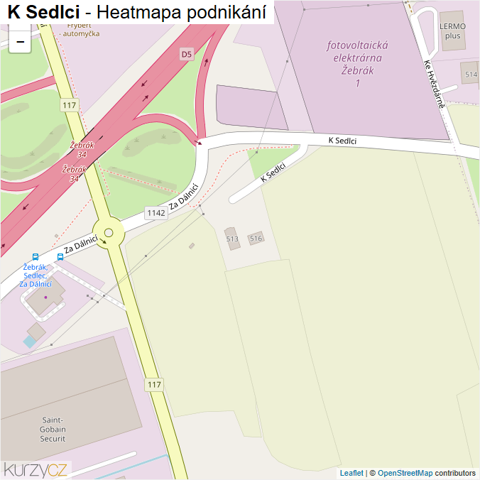 Mapa K Sedlci - Firmy v ulici.
