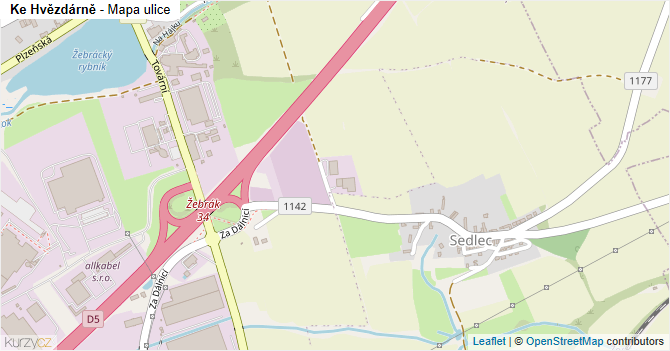 Ke Hvězdárně - mapa ulice