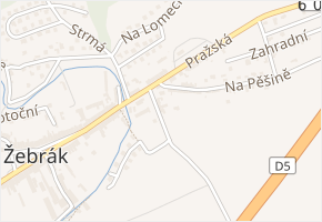Ke Sklepu v obci Žebrák - mapa ulice