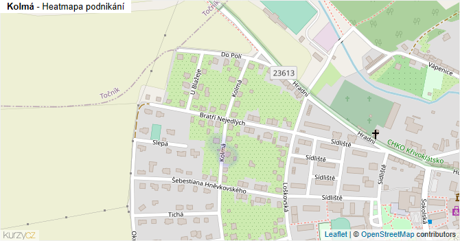 Kolmá - mapa podnikání