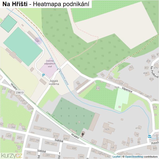Mapa Na Hřišti - Firmy v ulici.