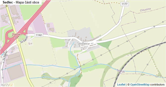 Sedlec - mapa části obce