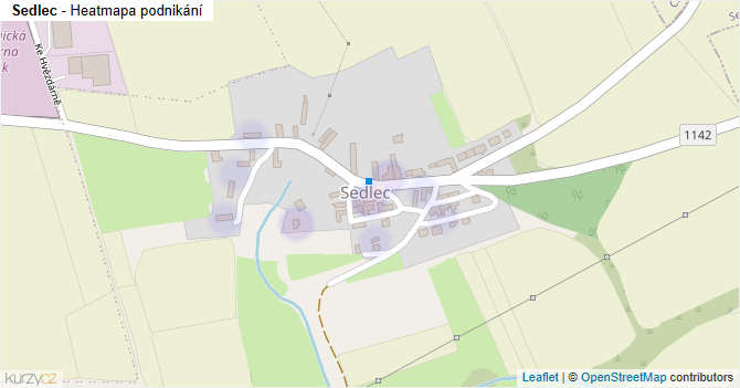 Sedlec - mapa podnikání