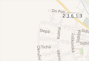 Slepá v obci Žebrák - mapa ulice