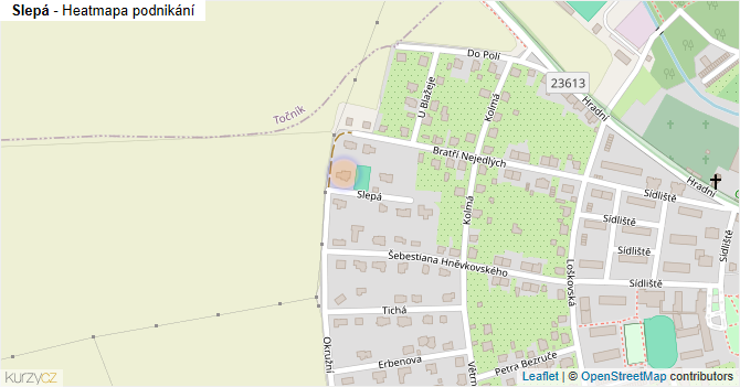 Slepá - mapa podnikání