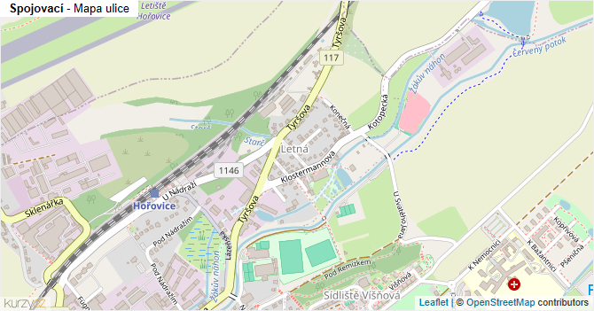 Spojovací - mapa ulice