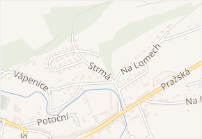 Strmá v obci Žebrák - mapa ulice