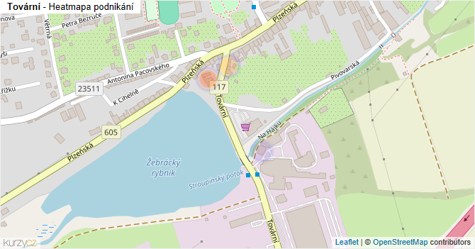Tovární - mapa podnikání