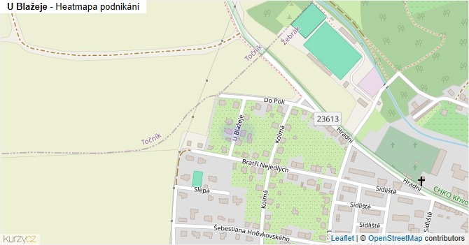 U Blažeje - mapa podnikání