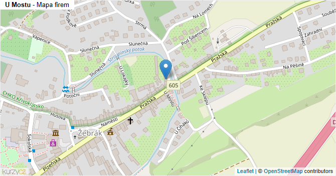 U Mostu - mapa firem