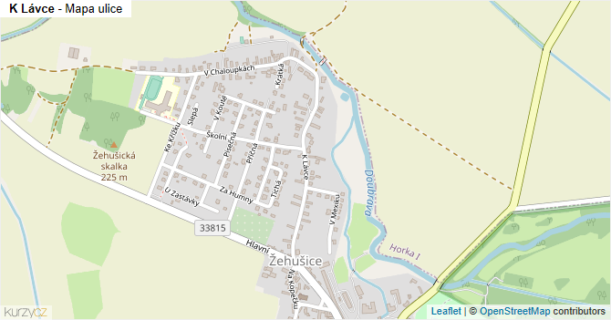 K Lávce - mapa ulice
